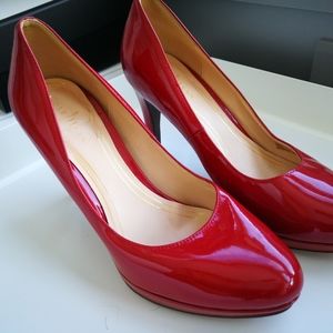 Eye-catching Cole Haan patent red high heels